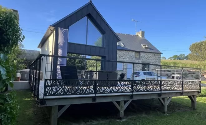 Création d'un garde-corps extérieur à Ploeuc sur lié, Saint-Brieuc, BERTHELOT METALLERIE
