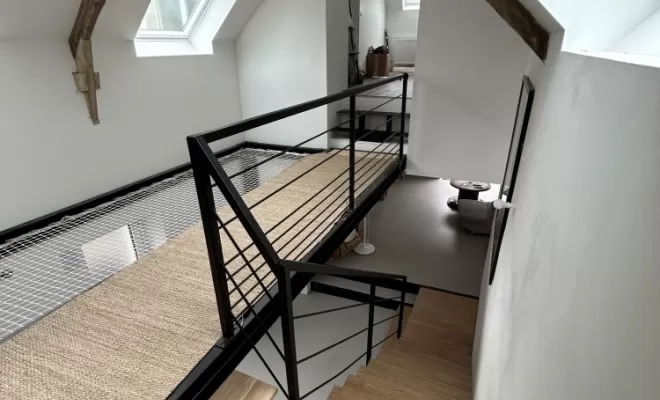 Création d'un escalier et passerelle à Saint-Carreuc, Saint-Brieuc, BERTHELOT METALLERIE