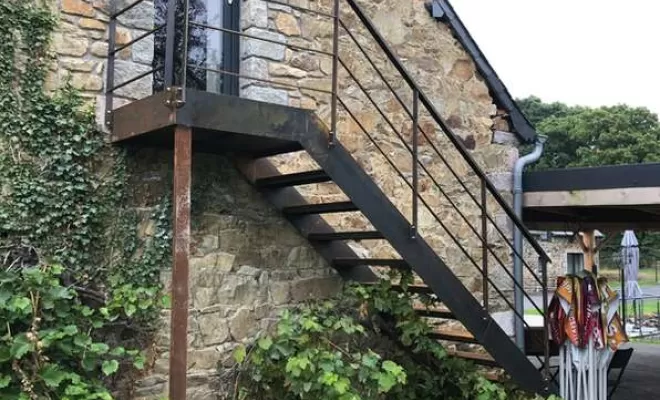Création d'escaliers extérieurs, Saint-Brieuc, BERTHELOT METALLERIE